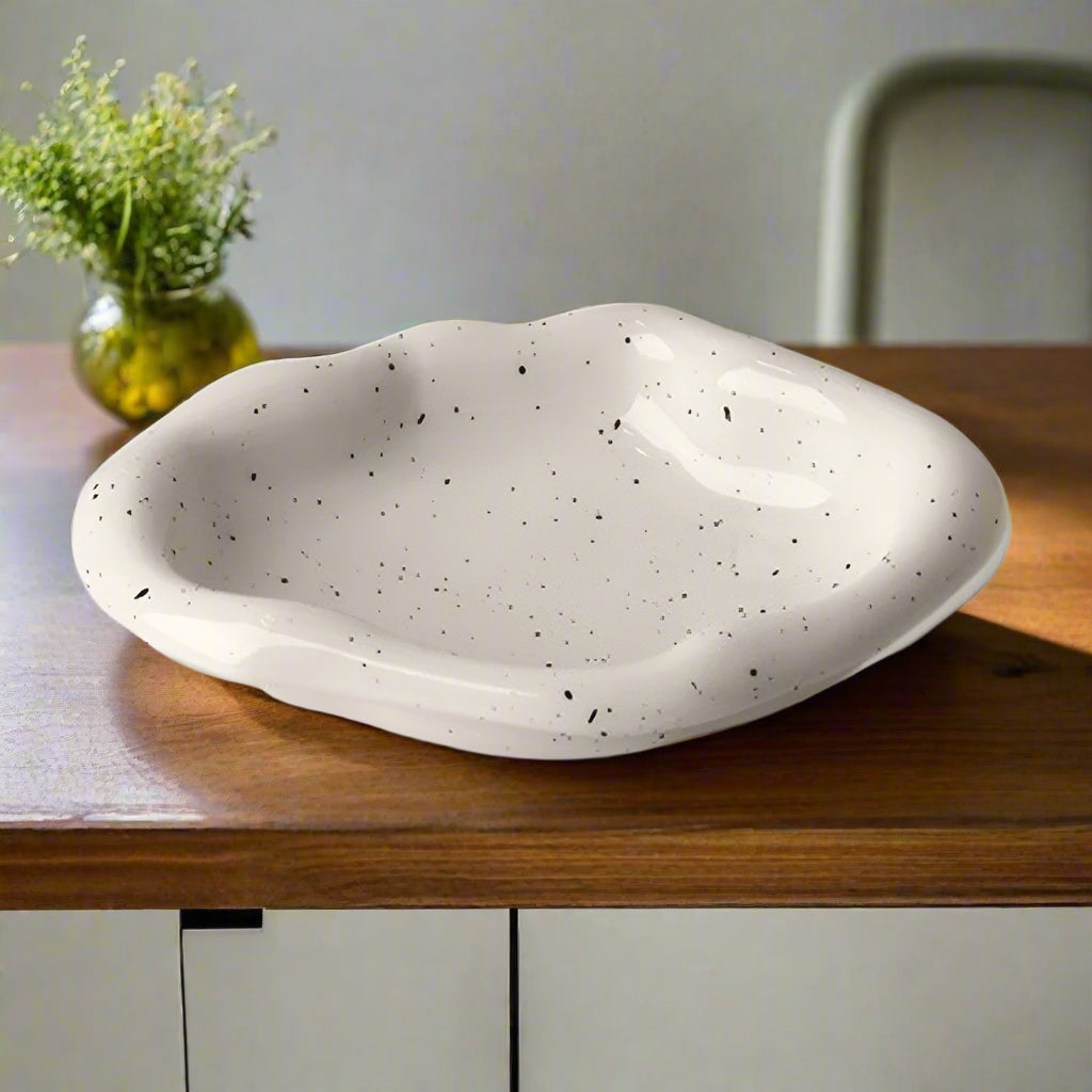 Modern Ceramic & Silver Plated Ink Dot Tray