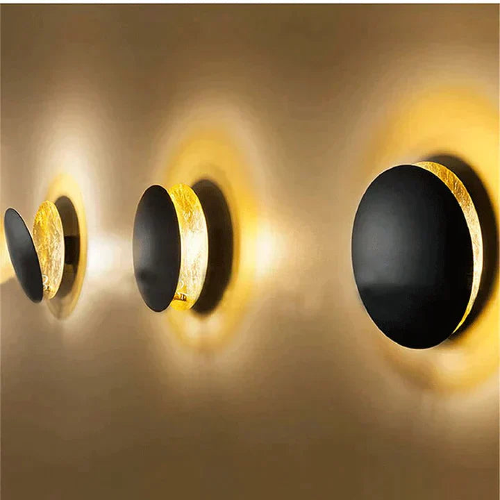 Unique 360 degree rotating LED Eclipse design wall lamp