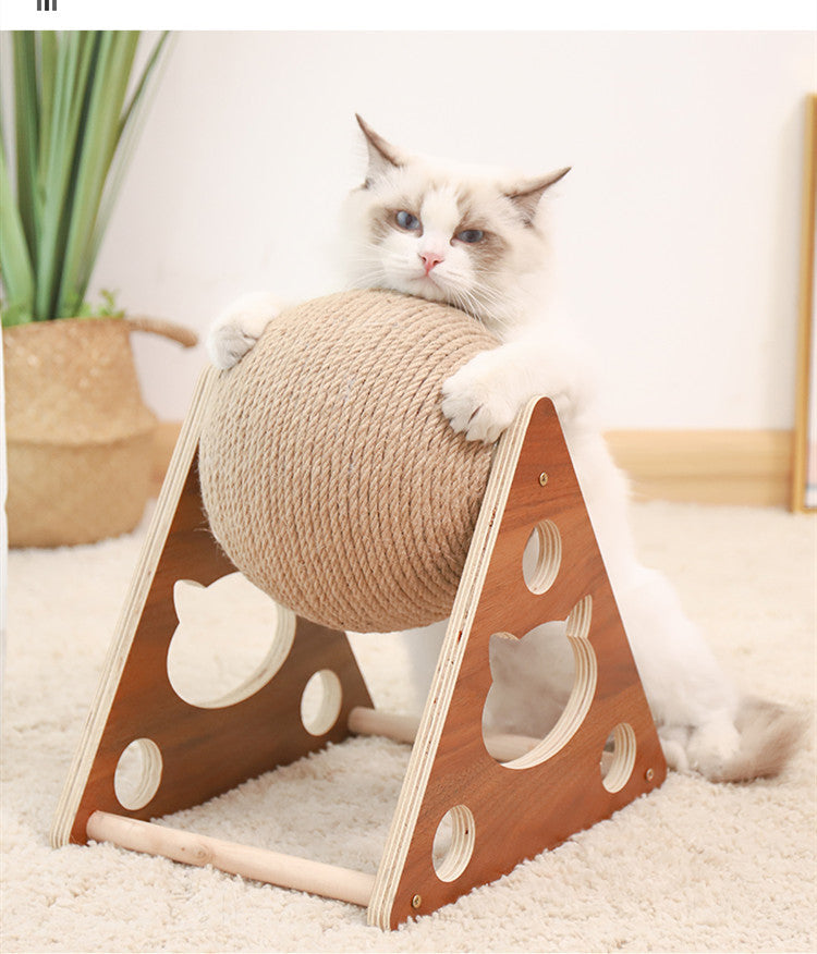 NaturaPurr Climbing Haven: Solid Wood Cat Frame Collection