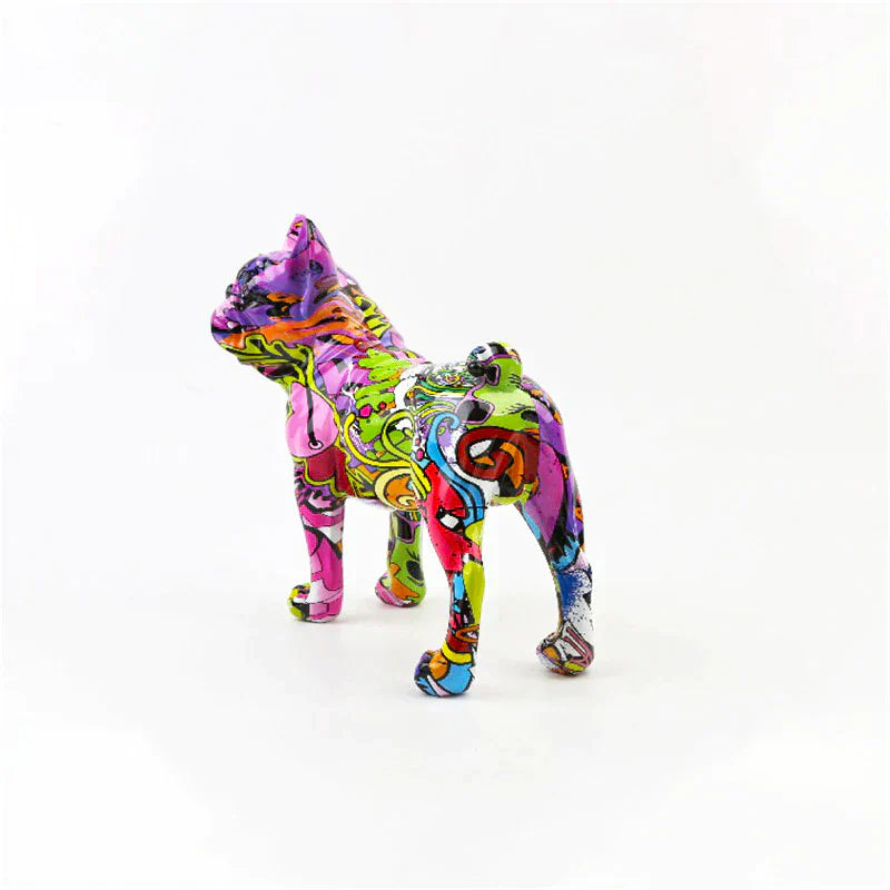 Vrimlo® French Bulldog Graffiti Painted Statue