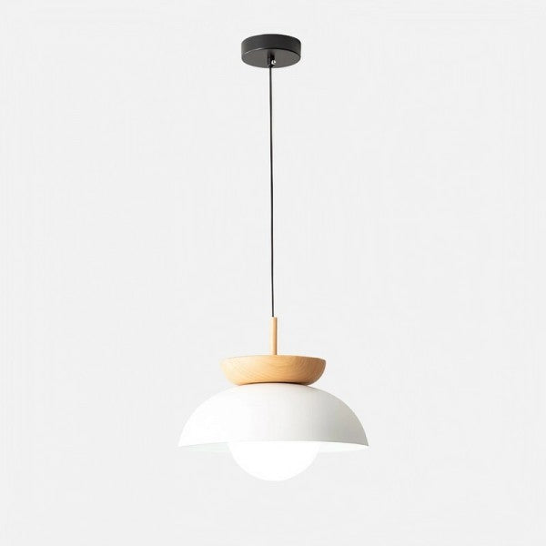 Nordic Pendant Light Made from Half-Wood