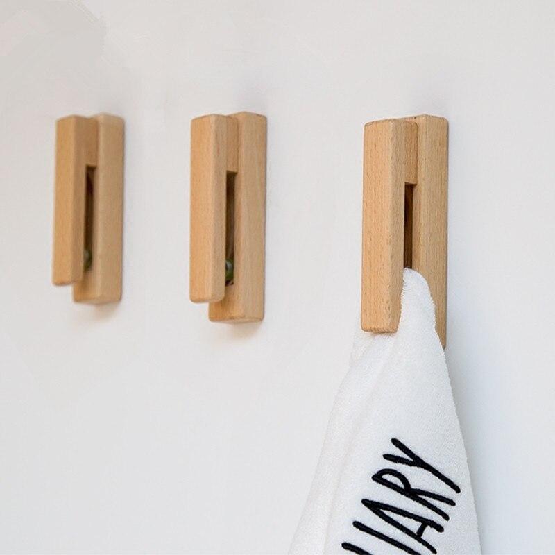 Nordic Wooden Towel Holders for the Bathroom