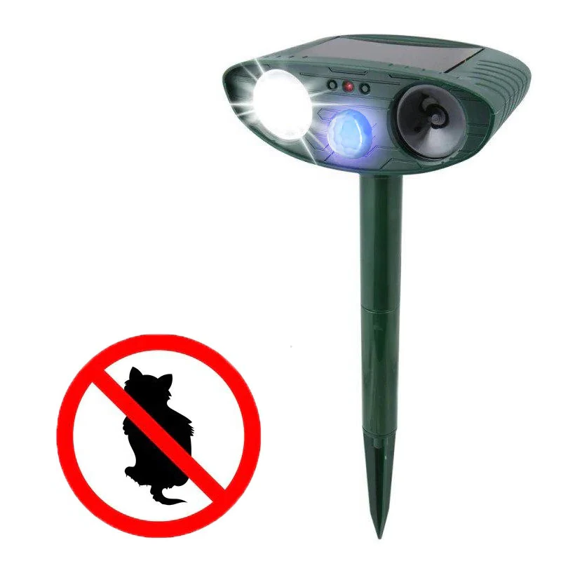 Cat Outdoor Solar Ultrasonic Repeller - Get Rid of Cats in 48 Hours or It's FREE