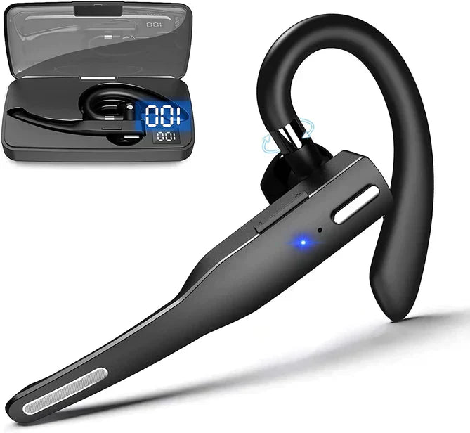 Auricular/Earpiece Sem Fios Bluetooth 5.1 com Cancelamento de Ruído Dual Mic para Caminhoneiro