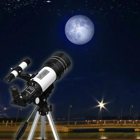 Explore as Estrelas com Facilidade - Telescópio Profissional com Tripé e Zoom de 150x para Observação da Lua