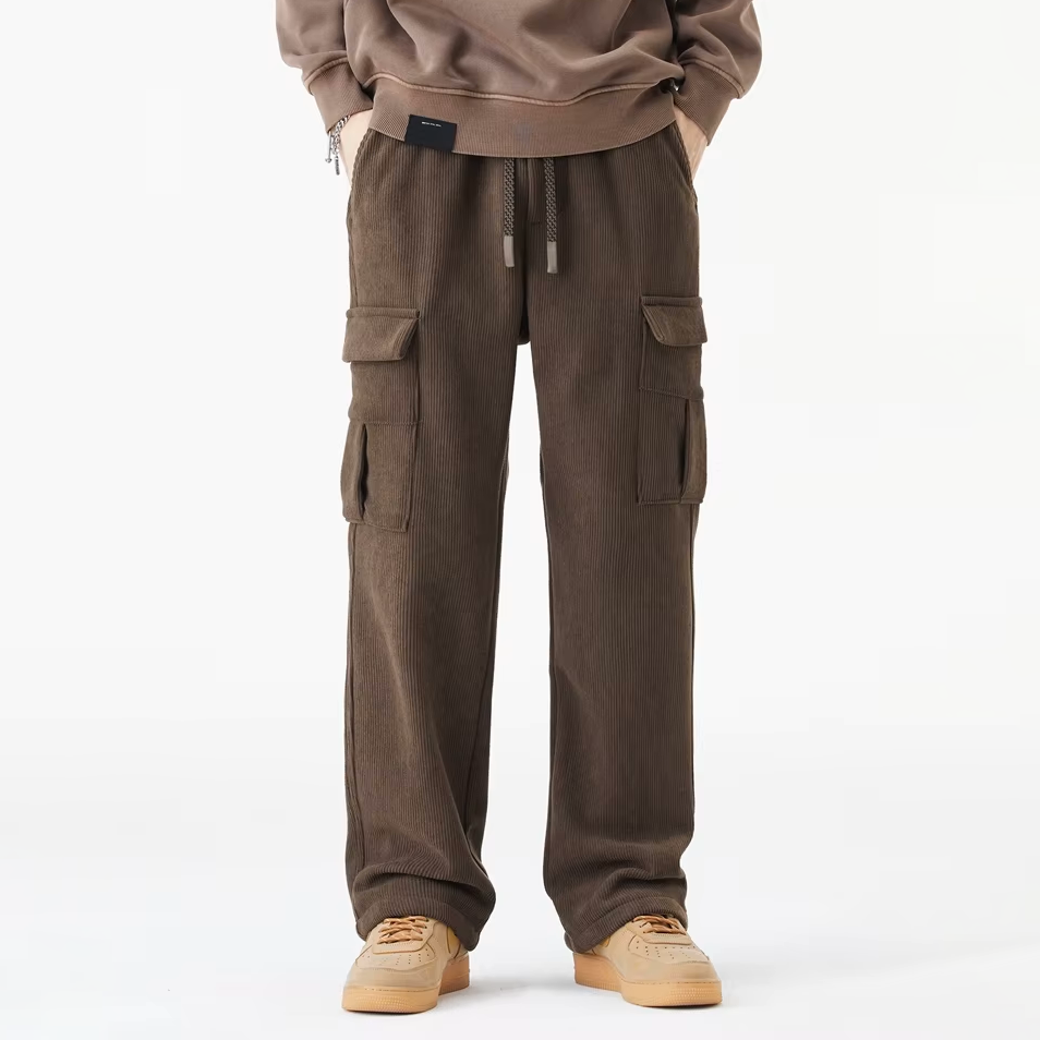 Fleece-Lined Corduroy Pants