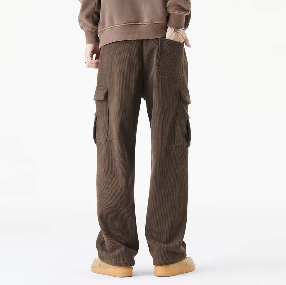 Fleece-forede Corduroy-bukser