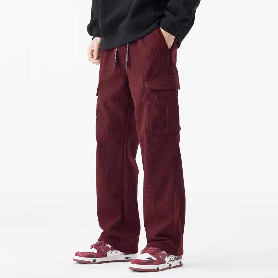 Fleece-forede Corduroy-bukser