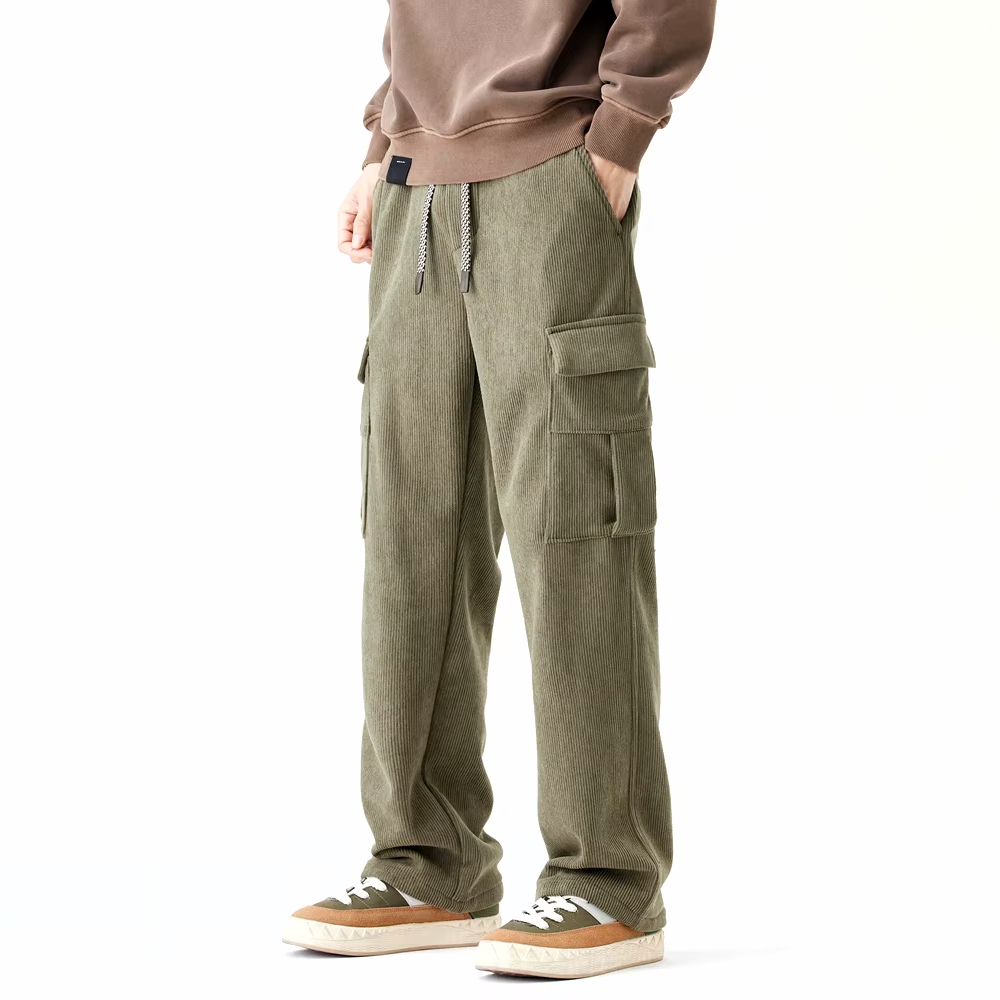 Fleece-Lined Corduroy Pants