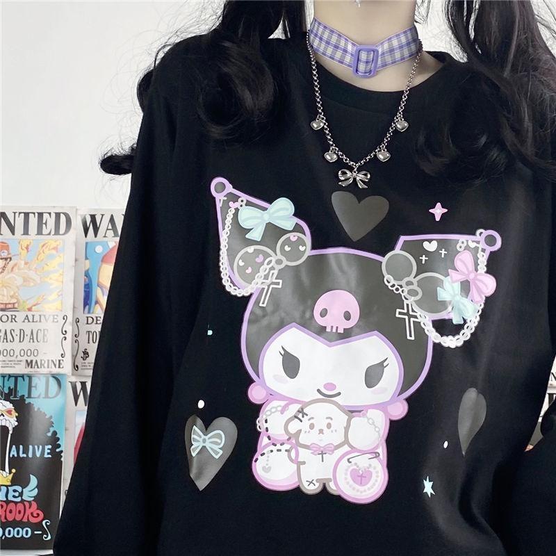 Pull ras du cou pastel goth Kuromi