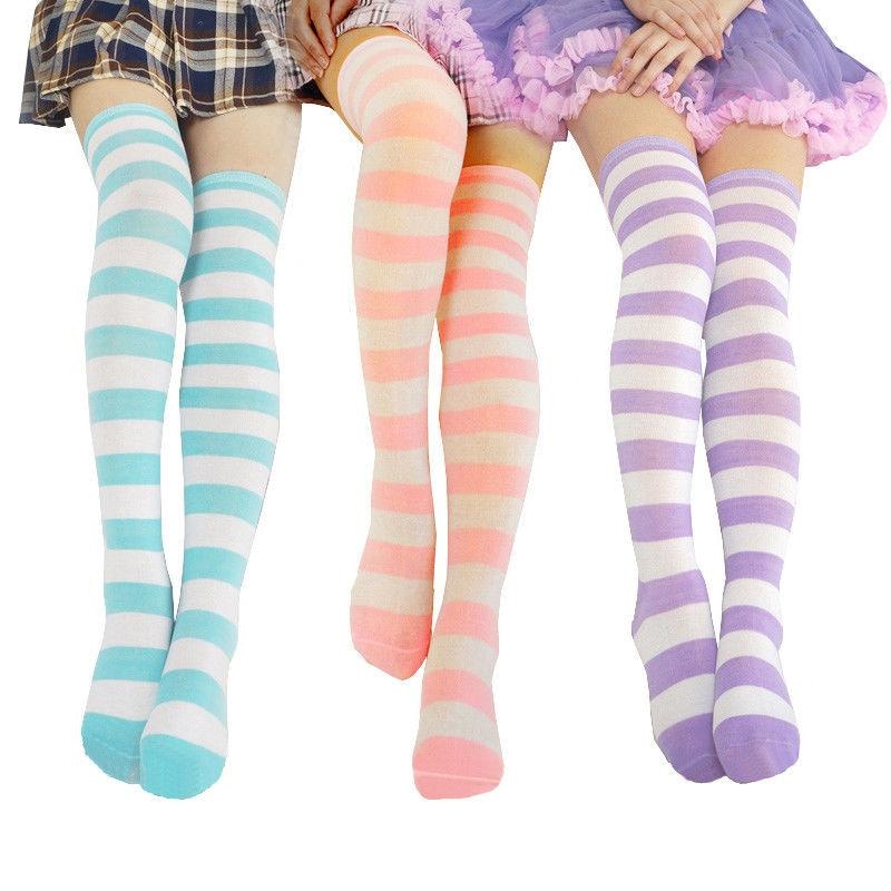 Pastel Striped Stockings