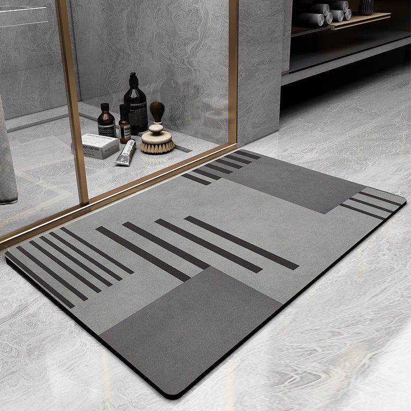 Tapis de salle de bain à séchage rapide à motifs