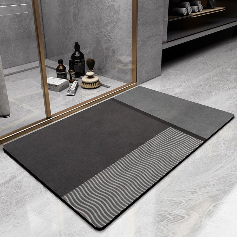 Tapis de salle de bain à séchage rapide à motifs