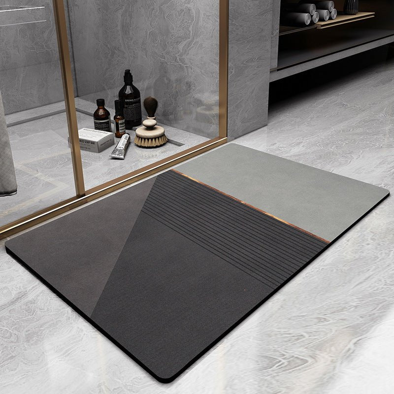 Tapis de salle de bain à séchage rapide à motifs