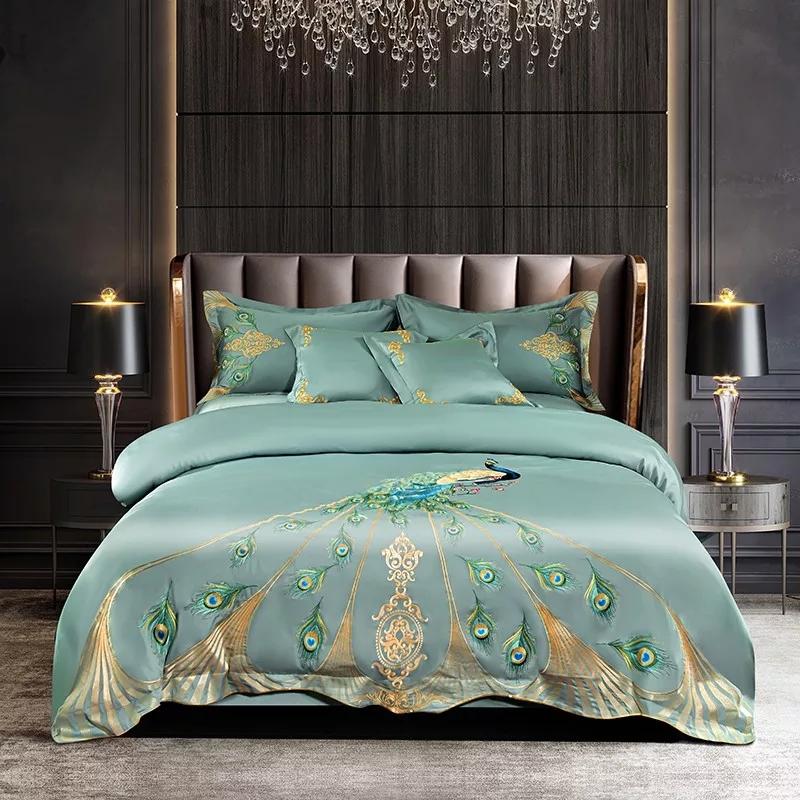 Peacock Duvet Cover Set (Egyptian Cotton, 600 TC)