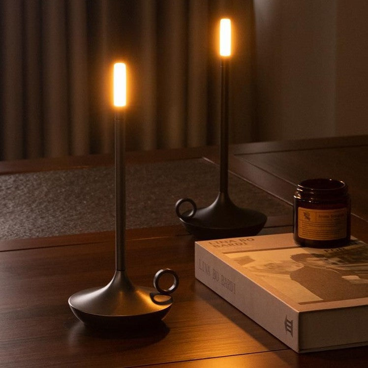 Nordic Candle Holder Light – Minimalistic Scandinavian Table Lamp