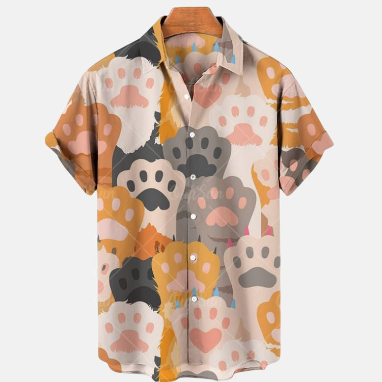 Camiseta de Patinha de Gato Kawaii