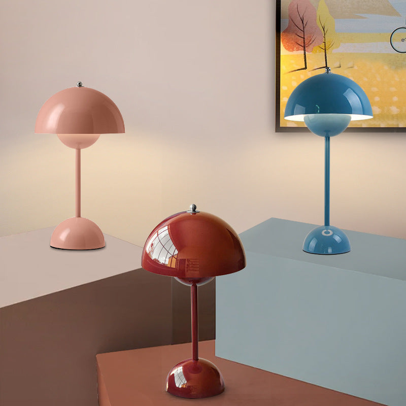 Grande lampe de table Macaron aux champignons – Lueur douce et design élégant