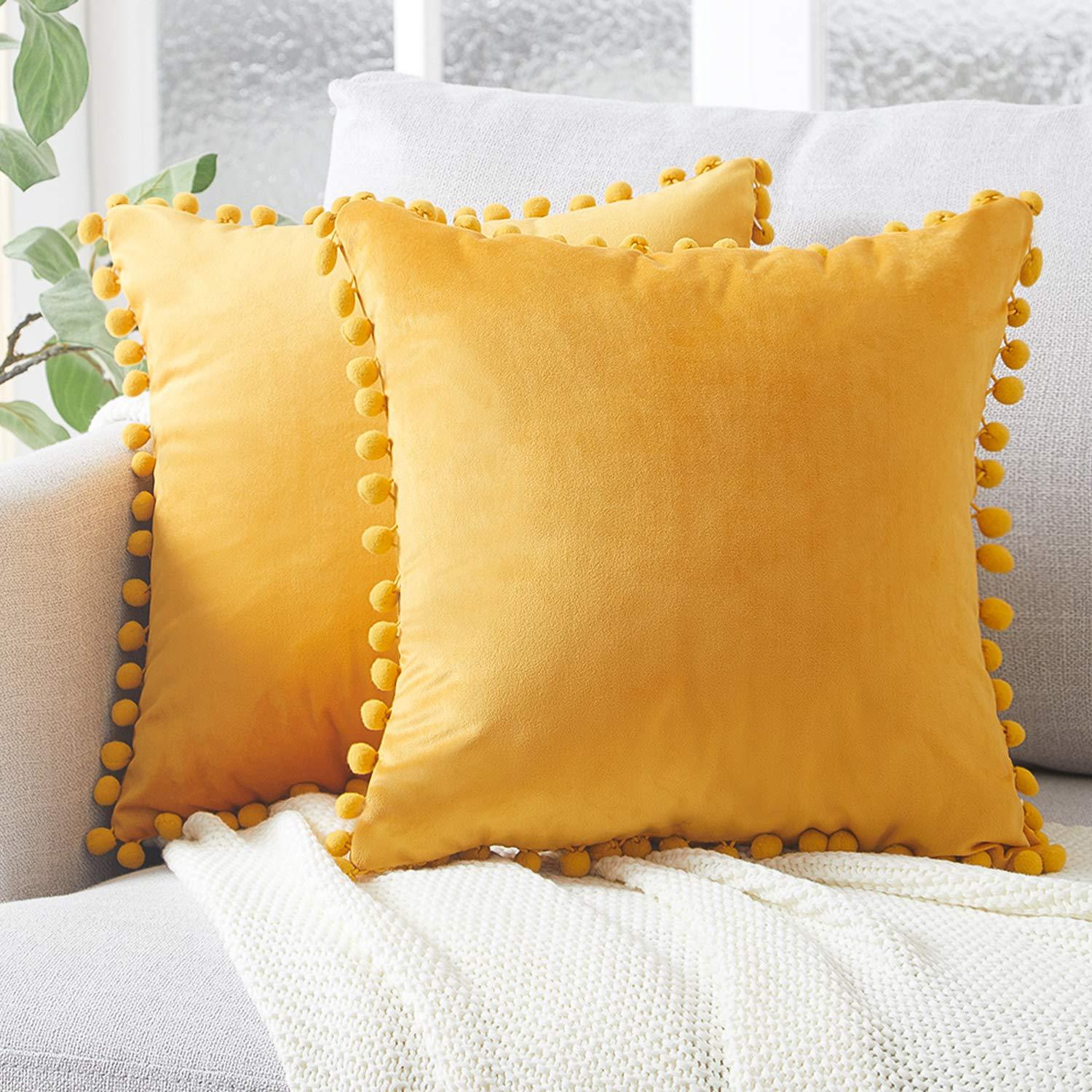 Pom Pom Cushion Covers