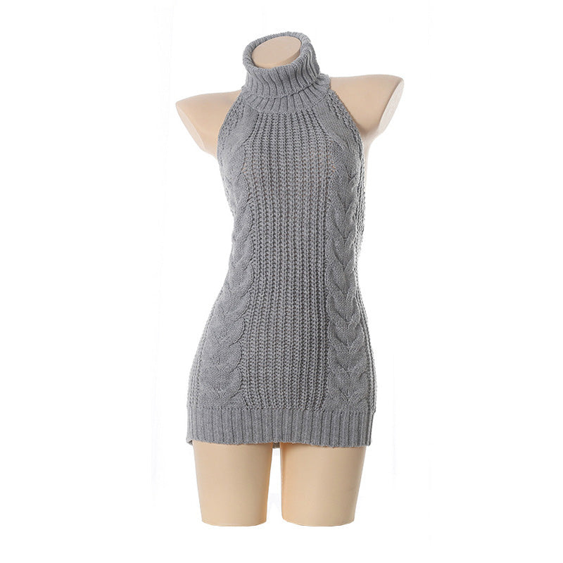 Rygløs Off-Shoulder Virgin Killer Sweater