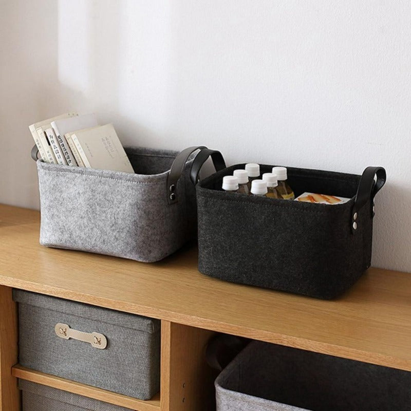 Tilda Collapsible Felt Storage Basket