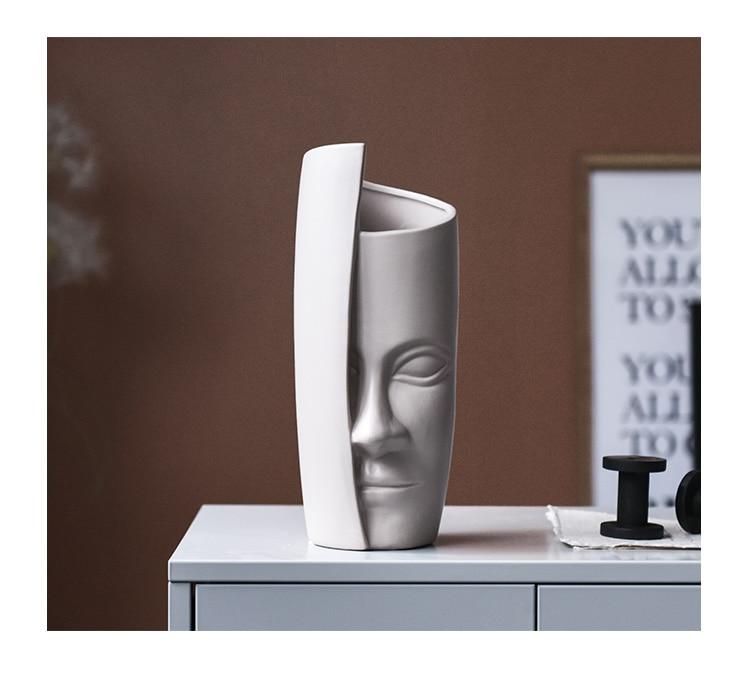 Abstract Faces Ceramic Vases