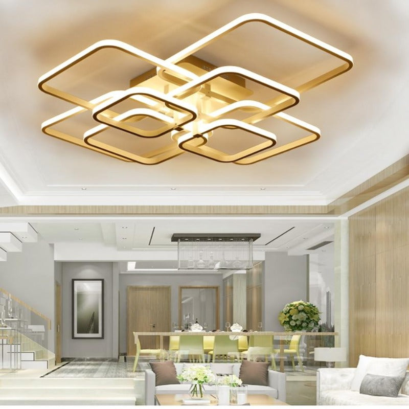 Modern LED Chandelier Lighting - Dimmable App-Controlled & Remote-Controlled Chandelier for Contemporary Homes