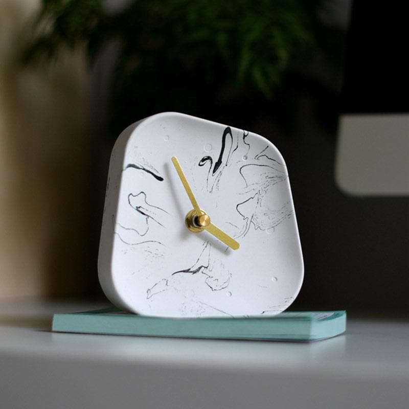 Any Time Cement Desk Clock