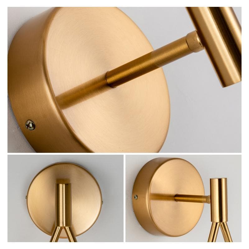 Loop Brass and Sphere Sconce