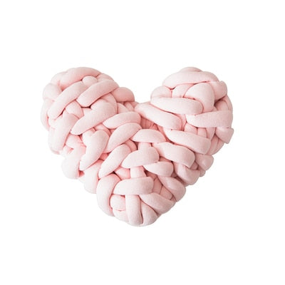 Cuscino a forma di cuore con nodo di San Valentino