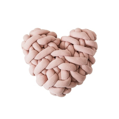 Valentine Heart Shaped Knot Throw Pillow Cushion