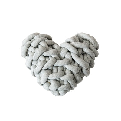 Valentine Heart Shaped Knot Throw Pillow Cushion