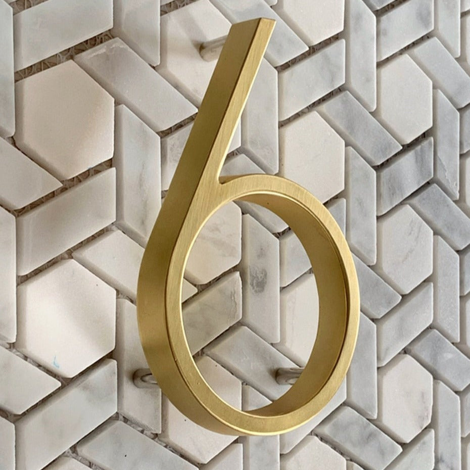 Gertrude Gold House Numbers