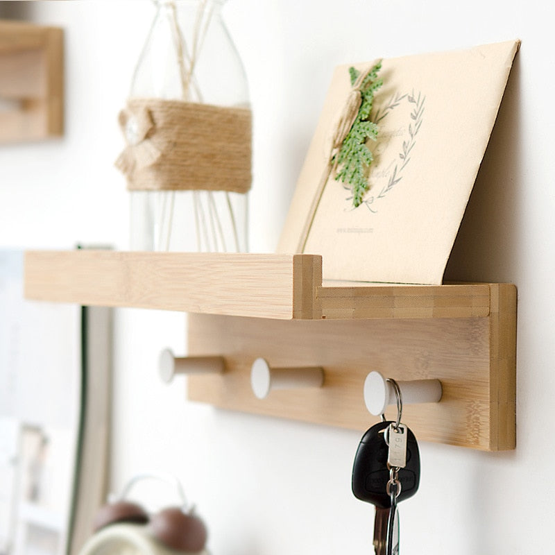 Cooper Wall Storage Shelf with Hooks