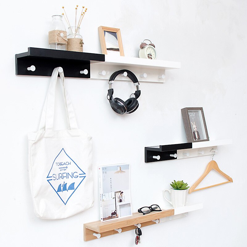 Cooper Wall Storage Shelf with Hooks