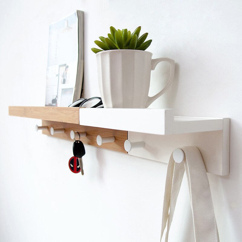 Cooper Wall Storage Shelf with Hooks