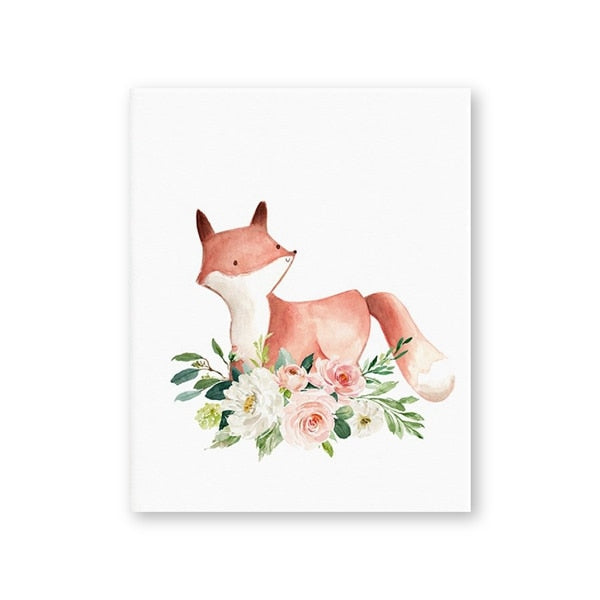 Nursery Wall Art - Floral Friends