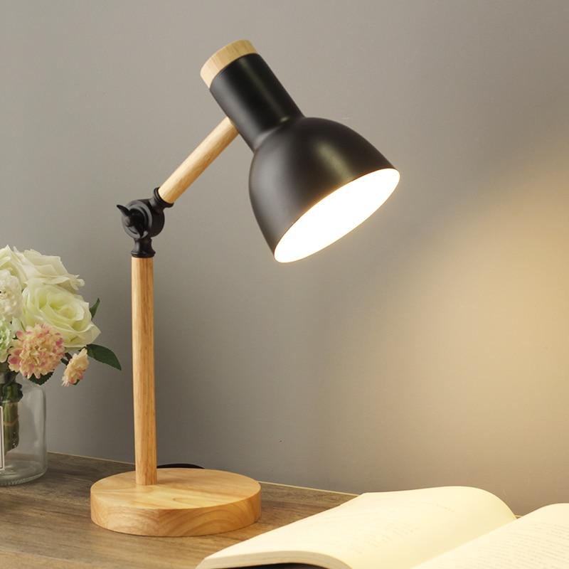 NordicGlow | Lampe de bureau scandinave en bois