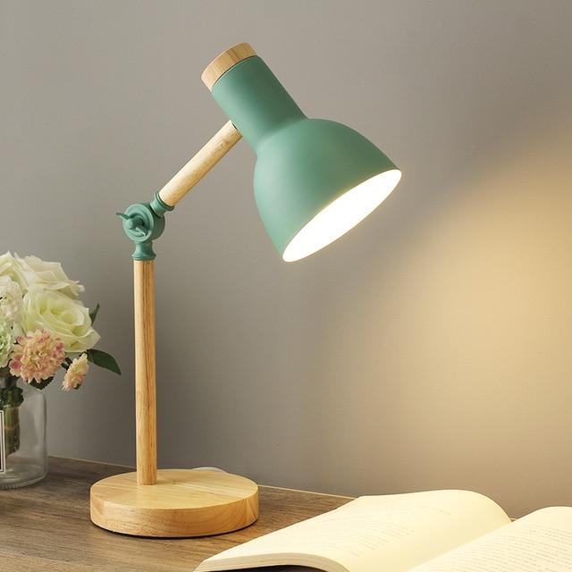 NordicGlow | Scandinavian Wooden Desk Lamp