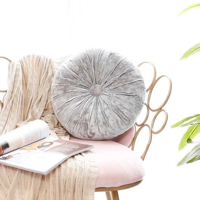 Crushed Velvet Round Pillow