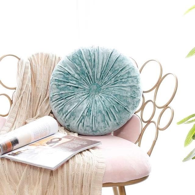 Crushed Velvet Round Pillow