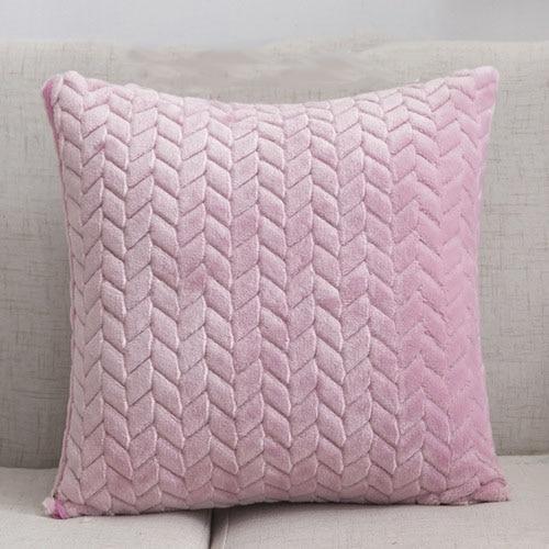 Housse de coussin en velours uni