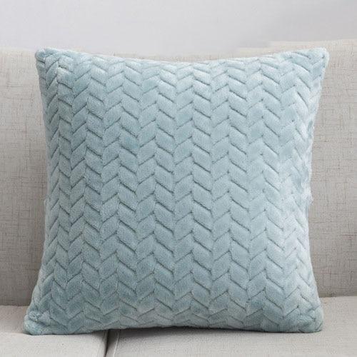 Housse de coussin en velours uni