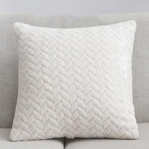 Housse de coussin en velours uni