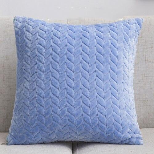 Housse de coussin en velours uni