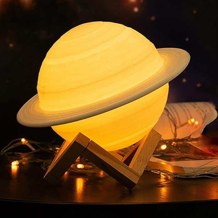 Färgskiftande Saturn-lampa