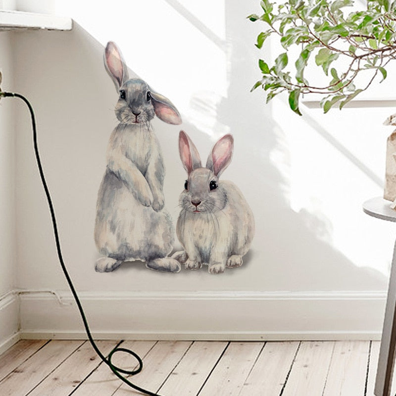 Pegatinas de pared para habitación de bebé con forma de conejo