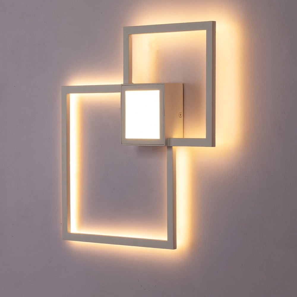 Black-White Square Wall Decoration Lamp