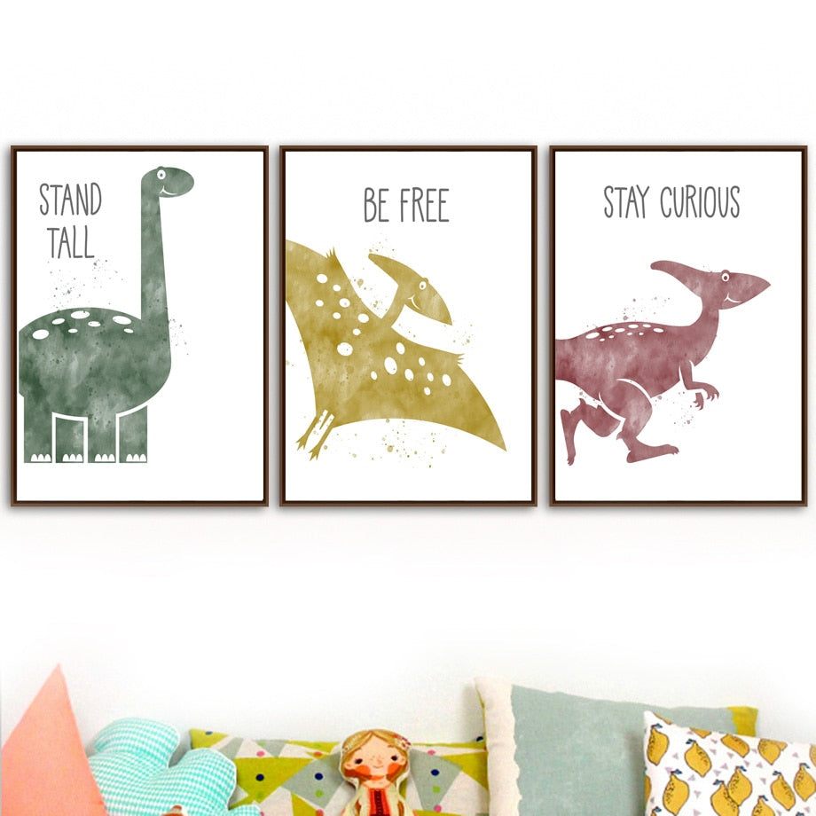 Nursery Wall Art - Dino Friends