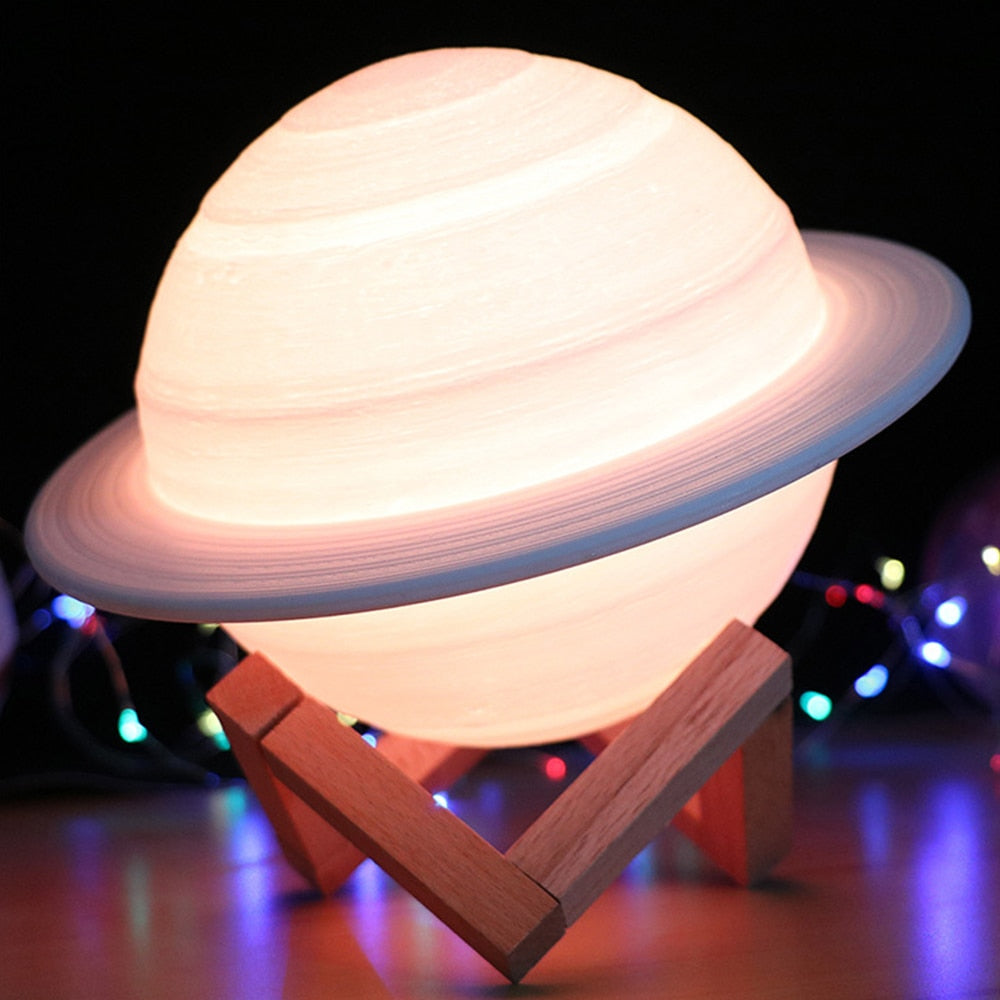 Colour Changing Saturn Lamp